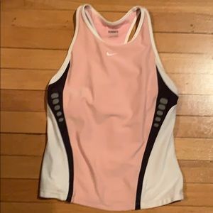 Used Nike pink white and gray workout “T” top